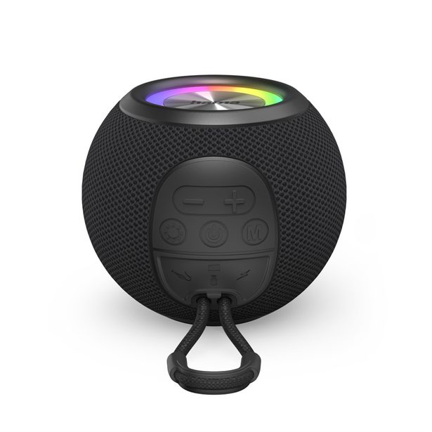 Hama Ball, Bluetooth reproduktor, 5 W, LED podsvícení, AUX-in, USB-A, microSD slot, černý