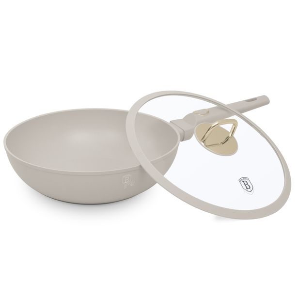 BERLINGERHAUS Pánev WOK s titanovým povrchem a poklicí 28 cm Sahara Collection BH-8064
