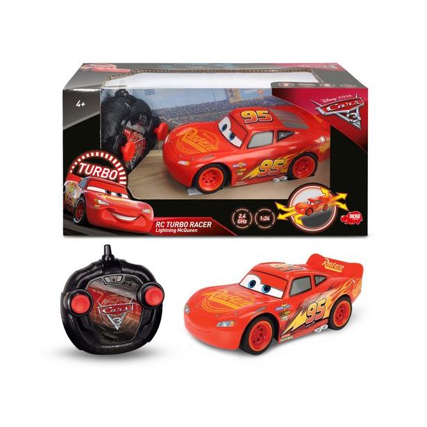 RC Cars 3 Turbo Racer Blesk McQueen 1:24, 17cm, 2kan