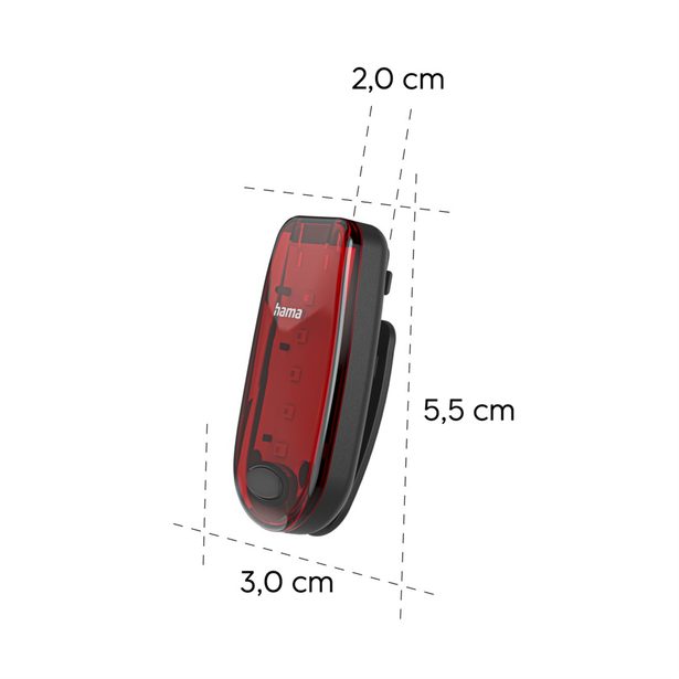 Hama LED blikačka SL-C, nabíjecí, 3 světelné režimy + SOS, USB-C kabel, 18 ks v balení (cena za kus)