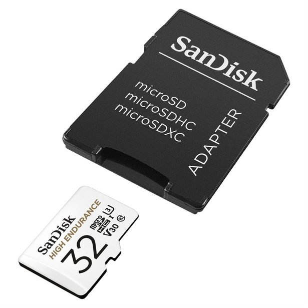 SanDisk microSDHC High Endurance Video 32 GB C 10 U3 V30, adaptér, NÁHR. ZA 139712