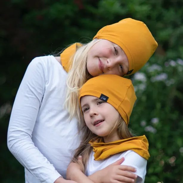 ESITO | Jarní čepice BIO Galaxie - okrová / 38