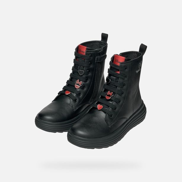 Černá dívčí kotníková obuv Geox Phaolae