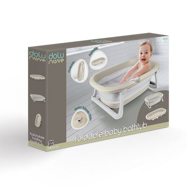 DOLU Dětská vanička skládací, béžová, 20,5x75,5x46,5 cm