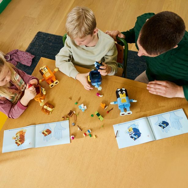 Bluey a její rodinka z kostek