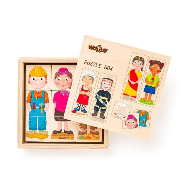 WOODY Puzzle - Lidé a povolání z celého světa, v dř. krabičce