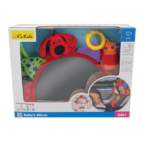 Baby návlek na opierku so zrkadielkom a závesnými hračkami