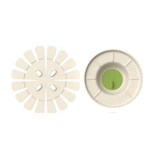 víčko fermentač.VELKÉ, sl.kost/zelená, vložka, (hrdlo 103-110), plast