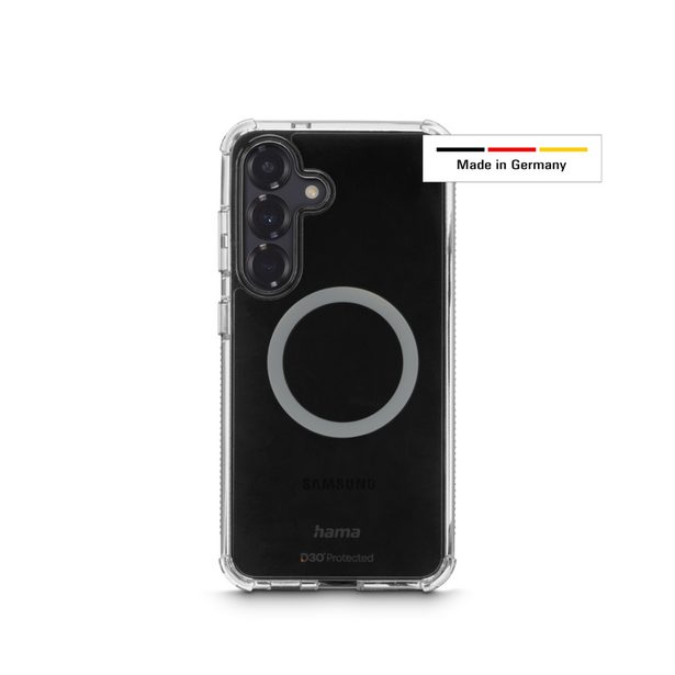 Hama Extreme Protect, kryt pro Samsung Galaxy S25, magnetický, D3O®, nežloutne, průhledný