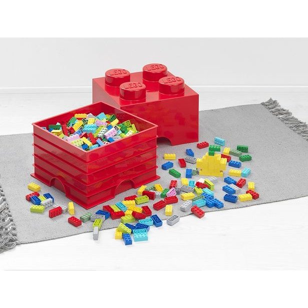 LEGO úložný box 4 - červená