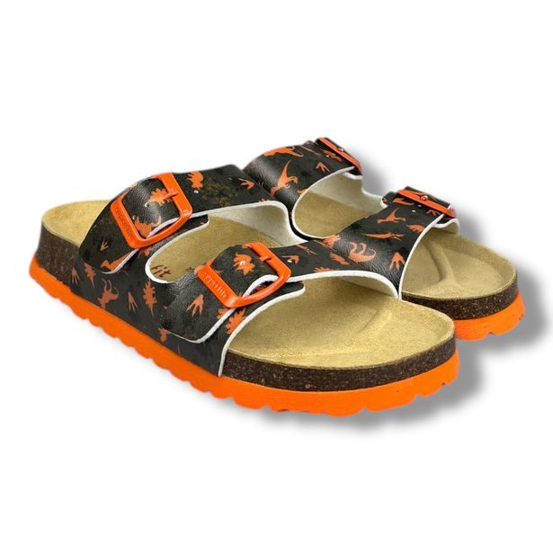 Superfit chlapecké pantofle oranžové s dinosaurem 1-800111-5400 – do školy