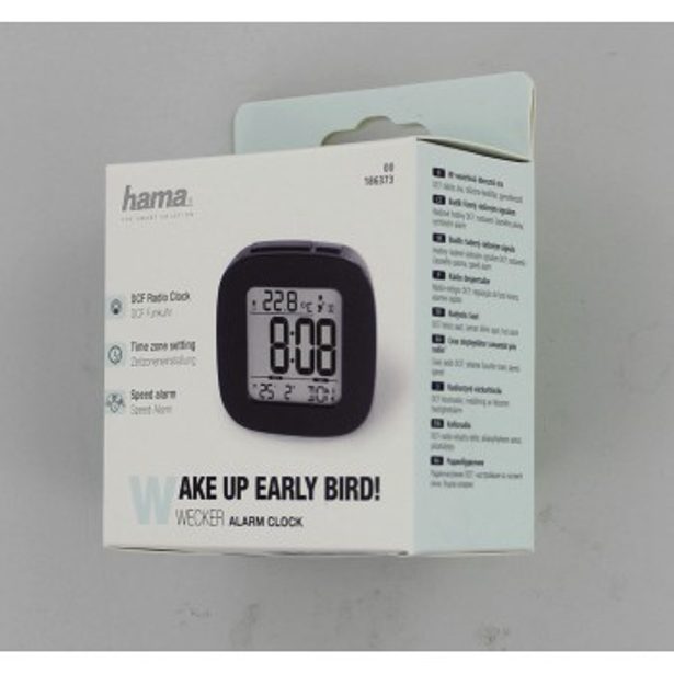 Hama RC 45 Radio Alarm Clock, black