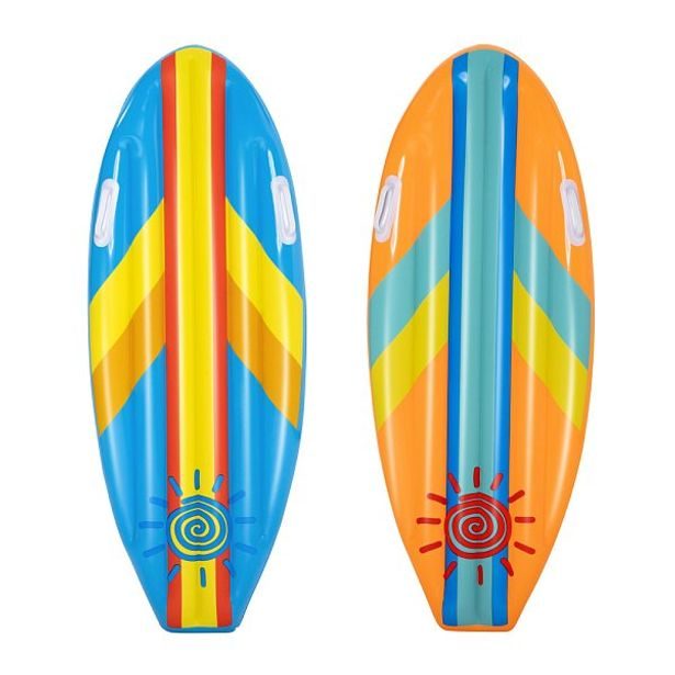 Dětský surf Sunny Rider, 1,14m x 46cm – mix 2 barvy (modrá,oranžová)