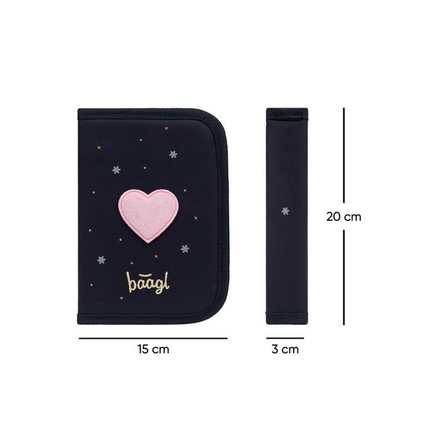 BAAGL Školní penál jednopatrový Unicorn Gold