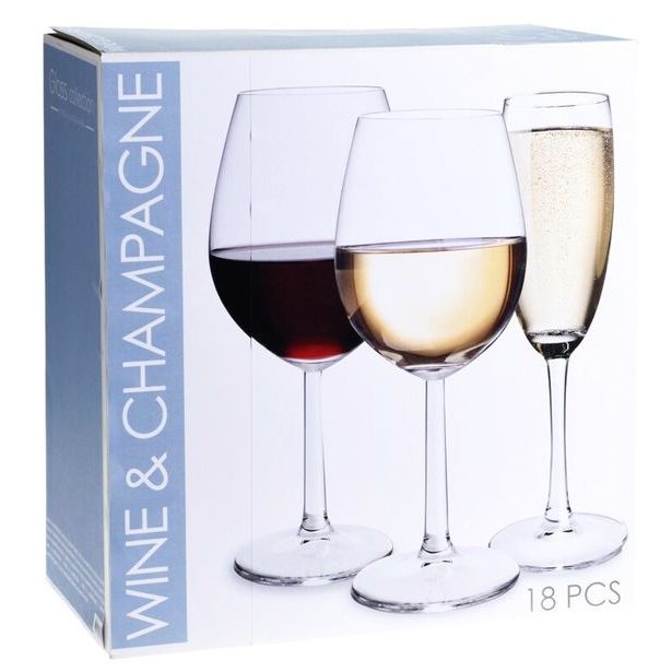 EXCELLENT HOUSEWARE Sklenice na víno a sekt EXCELLENT sada 18 ks KO-CC7000530