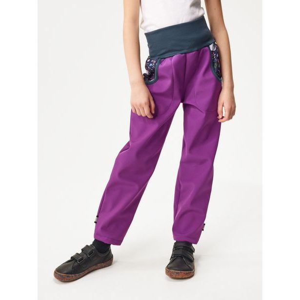 Unuo, Softshellové kalhoty s fleecem, Ostružinová, Jednorožci