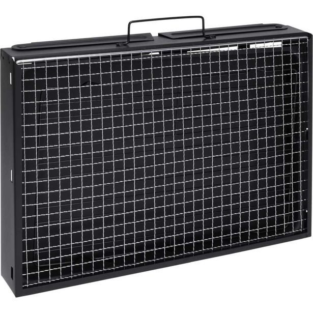 BBQ Gril na dřevěné uhlí skládací 43 x 29 x 23,5 cm černá KO-C83000480