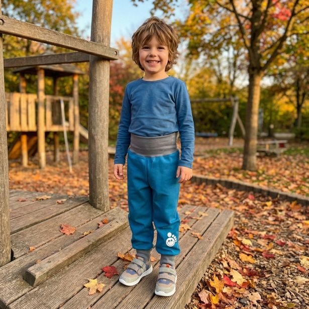 MODADETI Dětské softshellové kalhoty ADELLiNO s fleecem a reflexem kobaltové