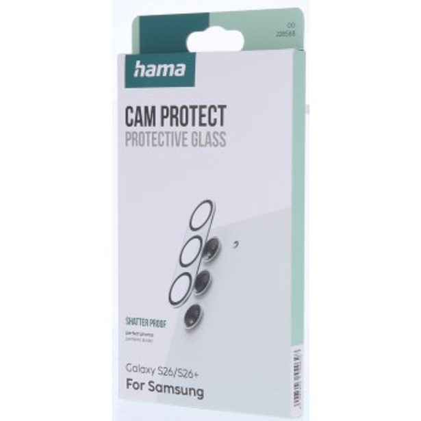 Hama Cam Protect, ochranné sklo fotoaparátu pro Samsung Galaxy S26/S26+, průhledné