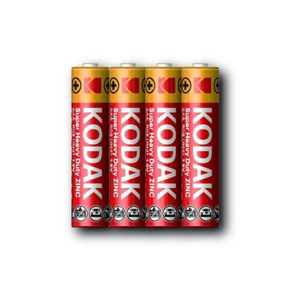 Kodak baterie Heavy Duty zinko-chloridová, AAA, 4 ks, fólie