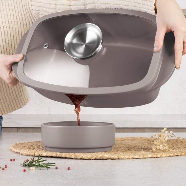 BERLINGERHAUS Pekáč do trouby s Aroma víkem 6 l Taupe Collection BH-8778