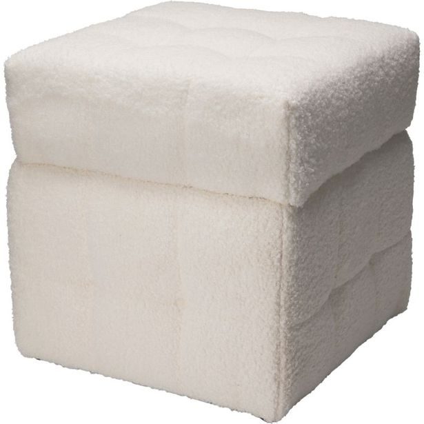 HOMESTYLING Taburet s úložným prostorem 38x38x37 cm bílá KO-NB1510850bila