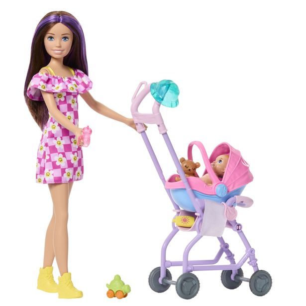 Barbie SKIPPER BABYSITTER chůvá s kočárkem