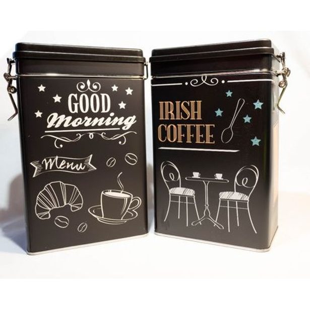 dóza plech. 7,8x12,2x18,6cm, COFFEE, patent., 3tm.dekory