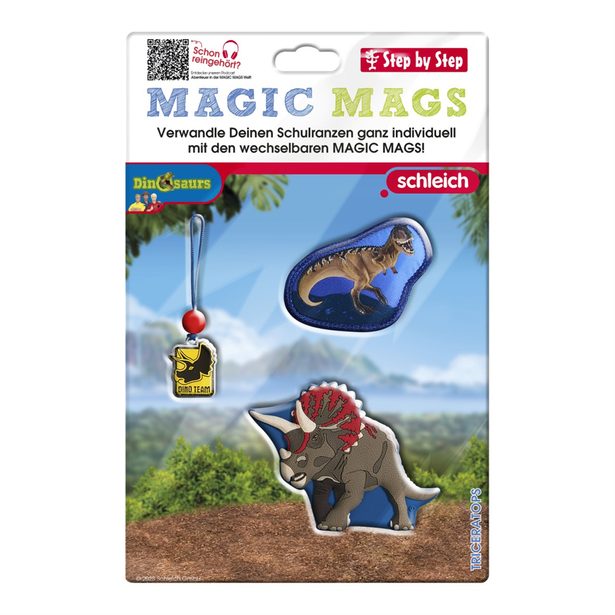 Doplňková sada obrázků MAGIC MAGS schleich, Dinosaurs, Triceratops