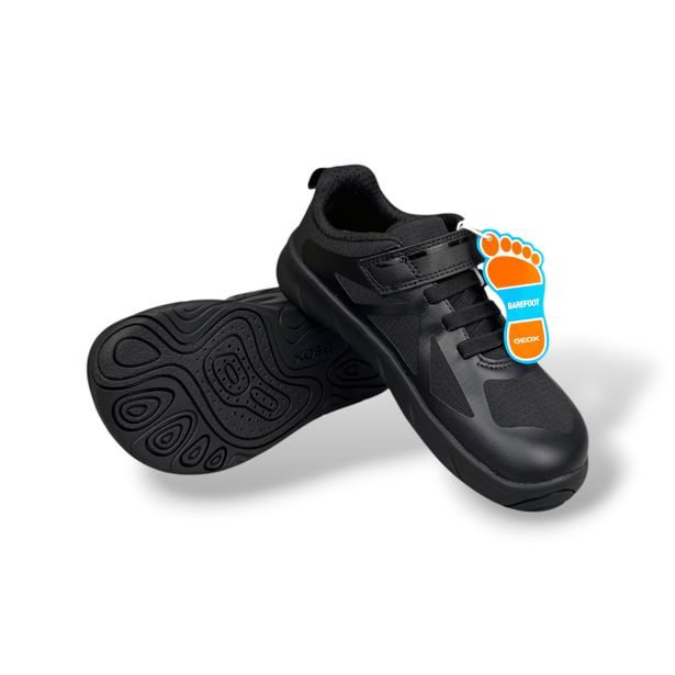 Geox Foot-Run – Černé chlapecké barefoot tenisky