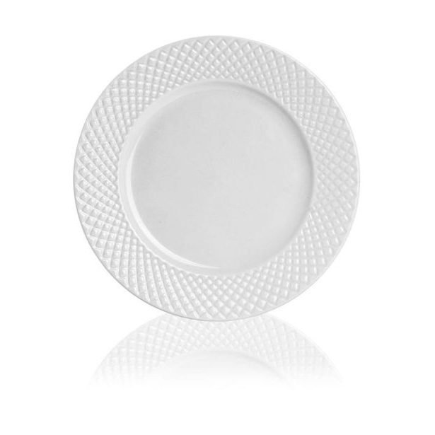 talíř d19,5cm dezertní, MEDIOLAN, bílý porcelán