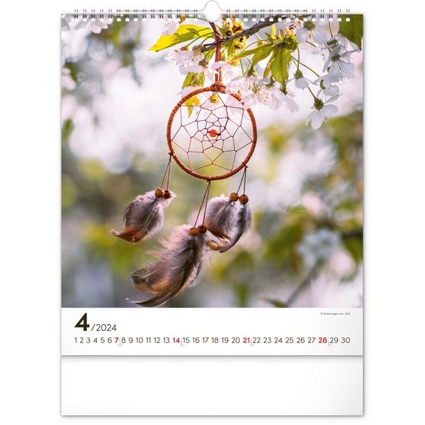 Nástěnný kalendář Lapač snů 2024, 30 × 34 cm