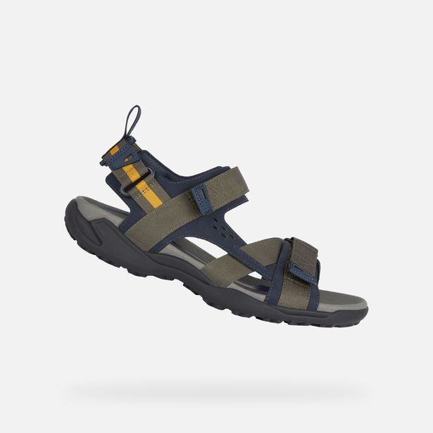 Khaki pánské sandály Geox Terreno + Grip