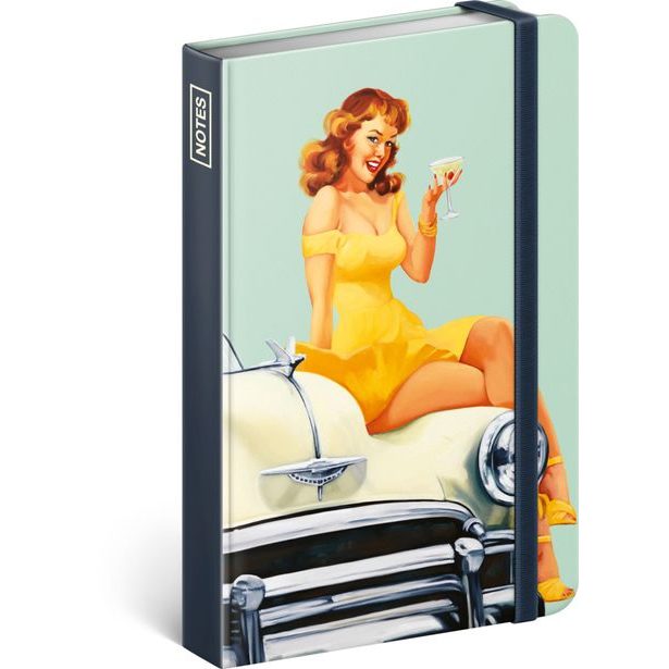 Notes Pin–up Girls, linkovaný, 11 × 16 cm Baagl