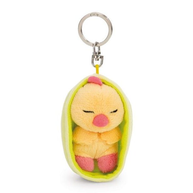 NICI NICI klíčenka spící Kuřátko 8cm, světle zelený košík, GREEN