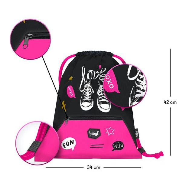 BAAGL SET 3 Tenisky: batoh, penál a sáček Baagl