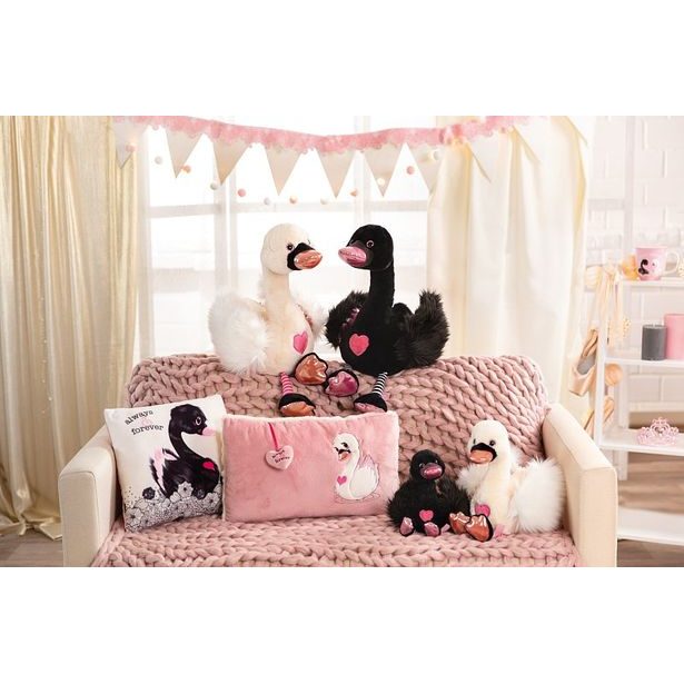 NICI NICI plyš Love Černá labuť 50cm, GREEN