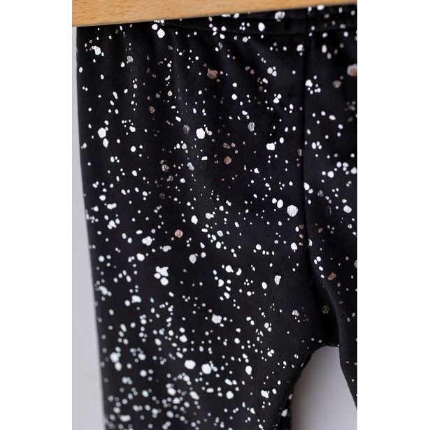 Premium sametové Lily Grey legíny Silver Black