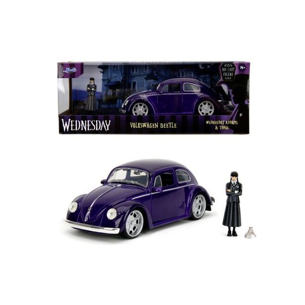 Wednesday auto 1972 VW Beetle 1:24 a figurka Wednesday