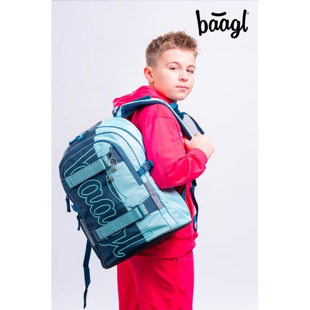 BAAGL SET 3 Skate Petrol: batoh, penál, sportovní taška GRS