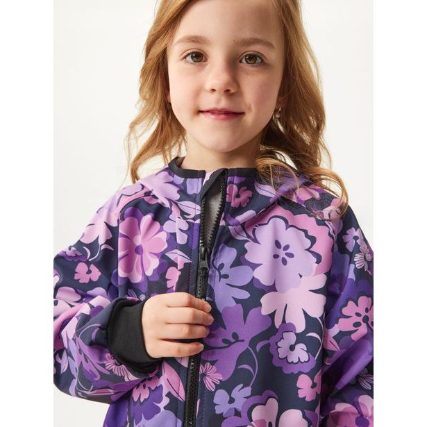 Unuo Dětská softshellová bunda s fleecem Basic, Kytky