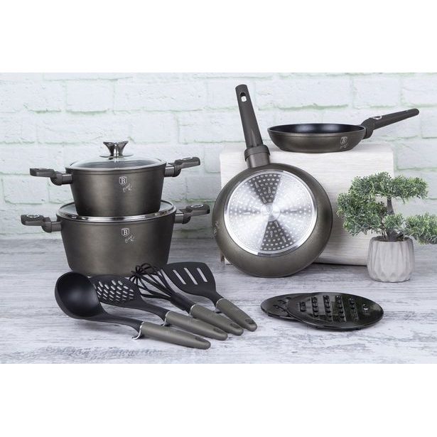 BERLINGERHAUS Sada nádobí s titanovým povrchem 10 ks Crystal Collection BH-7166