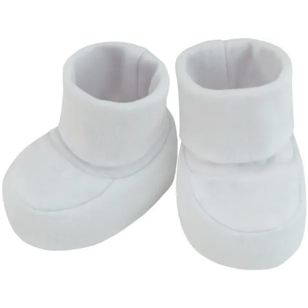 ESITO Kojenecké bačkůrky bavlna malé jednobarevné bílé - bílá