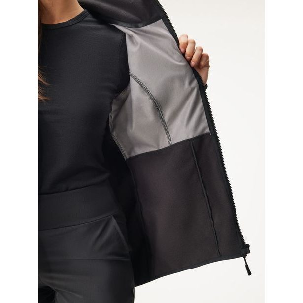 Unuo, Dámská softshellová bunda s fleecem Street, Černá, Kouzelné květiny