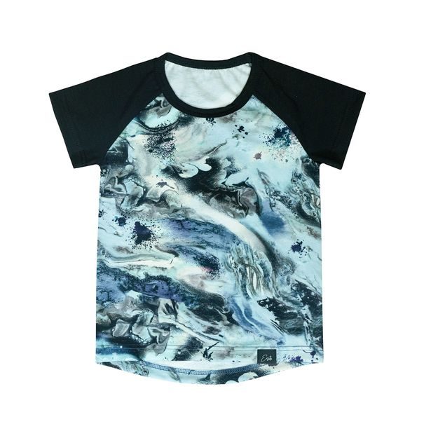 ESITO Tričko s krátkým rukávem Marble - modrá