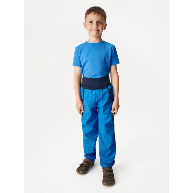Dětské softshellové kalhoty s fleecem Basic, Modrá