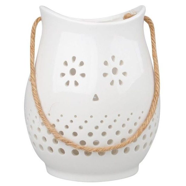 svícen/lucerna na svíčku, 14cm, porcelán