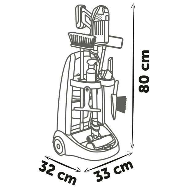 Vozík pro malou uklízečku s tyčovým vysavačem Rowenta