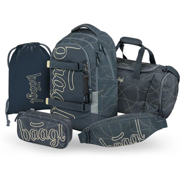 BAAGL SET 5 Skate Max Wave: batoh, penál, sáček, sportovní taška, ledvinka GRS