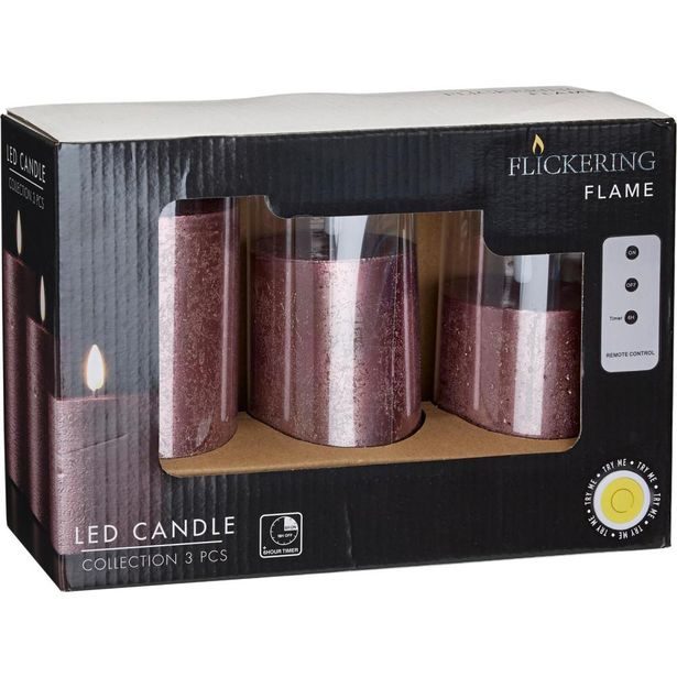 HOMESTYLING LED svíčka sada 3 ks KO-AX5441530
